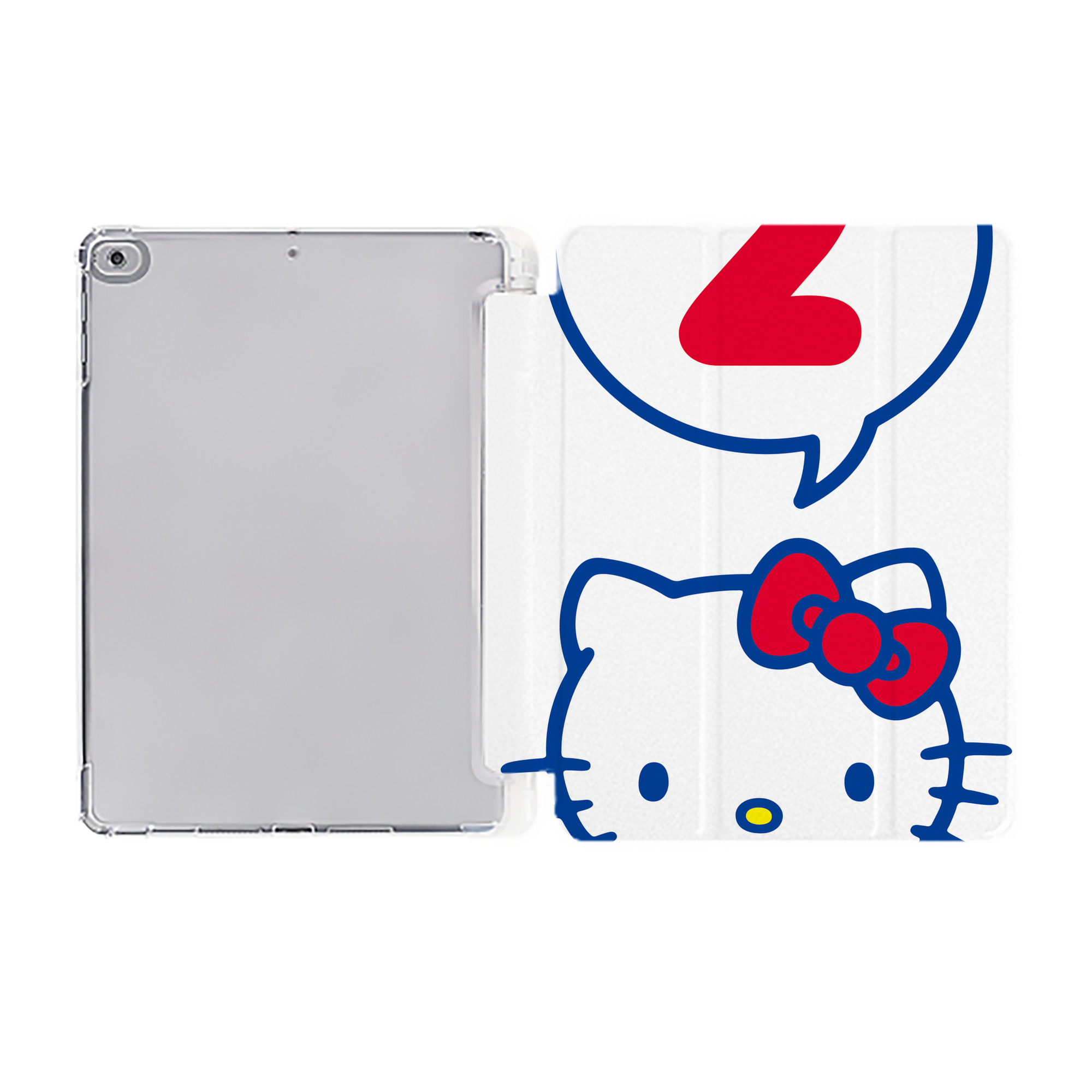 （画像用） Hello Kitty ハローキティ IPad ケース ペン収納付き 三つ折りスタンド PUレザー×シリコン 対応機種9.5/10.5/10.9インチ